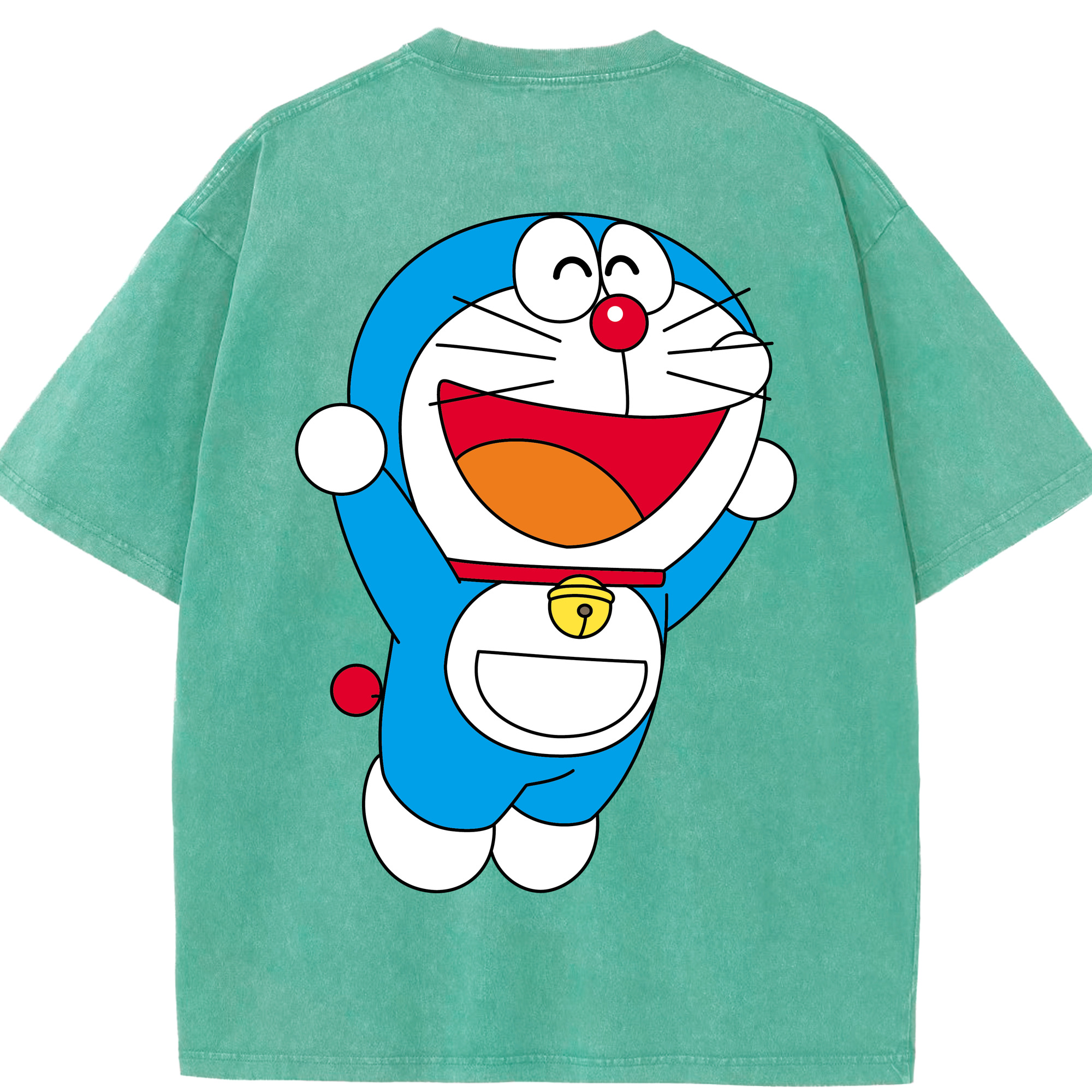 （画像用） ドラえもん Doraemon 綿100% ヴィンテージ風 半袖Tシャツ（背面プリント）
